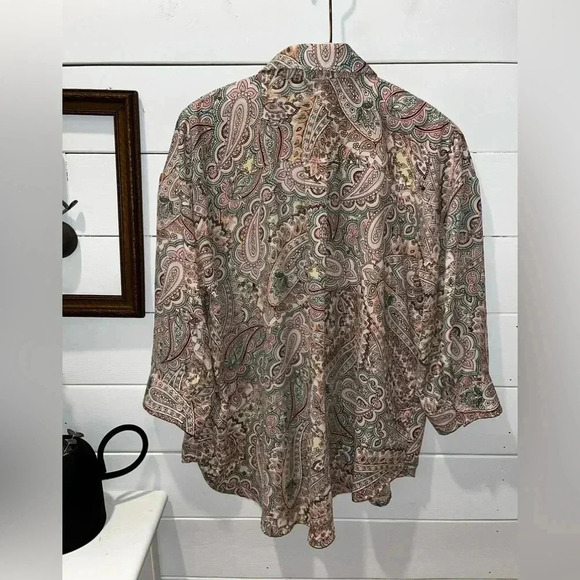 CUPIO Paisley button down  shirt size Xl - Picture 8 of 10